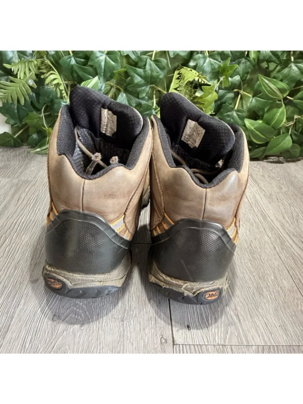 Oboz Bridger Mid Hiking Boots Men's 12 Brown B Dry Waterproof Leather Rugged